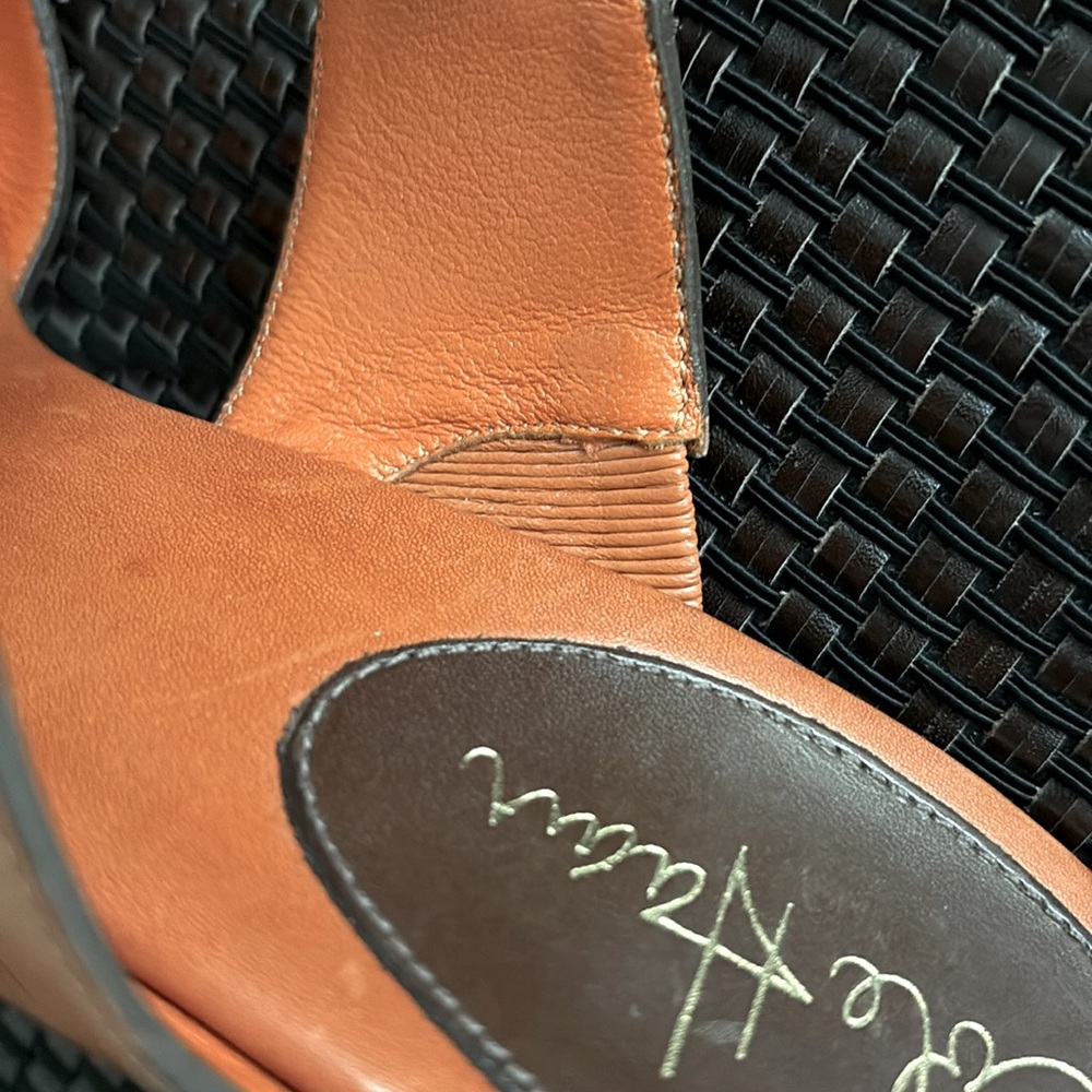EUC Cole Haan Women's Tan Leather Sandals, Wedge, Sz 8.5 - Picture 17 of 17